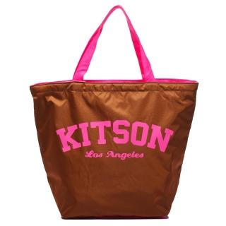 【Kitson】美式學院風寬口型托特包(BROWN)
