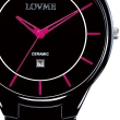 【LOVME】Concise陶瓷時尚腕錶-黑x桃刻度(VC0288M-33-3F1)