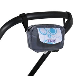【荷蘭DOOKY】推車專用收納隨身包-藍色圈圈(紙巾隨抽即拿Pull Wipe專利袋型設計)