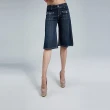【BOBSON】女款寬潮作牛仔短褲(藍155-53)
