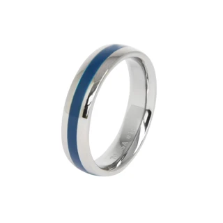 【TiMISA】真愛宣言-藍 純鈦戒指