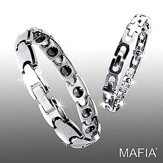 MAFIA 鎢鋼十字寄情女款鍺手鍊★買一送一超值優惠★(母親節破盤專案特價)