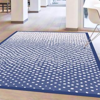 【範登伯格】比利時 夏蔓柔光絲質感地毯-漸層(160x230cm/藍)