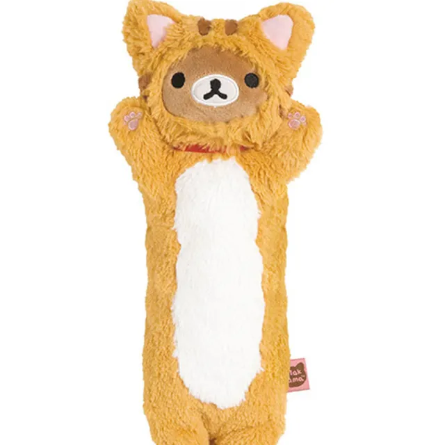 【San-X】拉拉熊悠閒貓生活系列毛絨公仔筆袋包(懶熊)