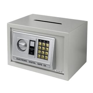 【TRENY】HWS-HD-6490-電子式投入小型保險箱-灰(限時特殺)