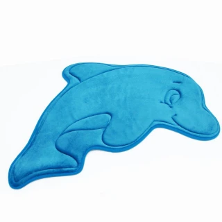 【棉花田】海豚舒壓記憶綿吸水防滑造型踏墊(52x84cm)