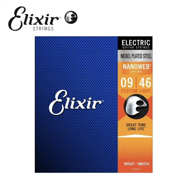 【ELIXIR】12027 Nanoweb 薄包覆 電吉他套弦 09-46(原廠公司貨 商品保固有保障)