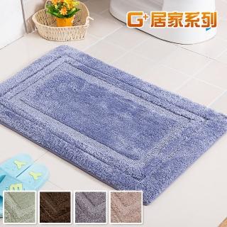 【G+居家】加厚記憶綿毛絨彈力吸水地墊40x60cm-回型(止滑墊/防滑墊/衛浴墊/玄關墊)