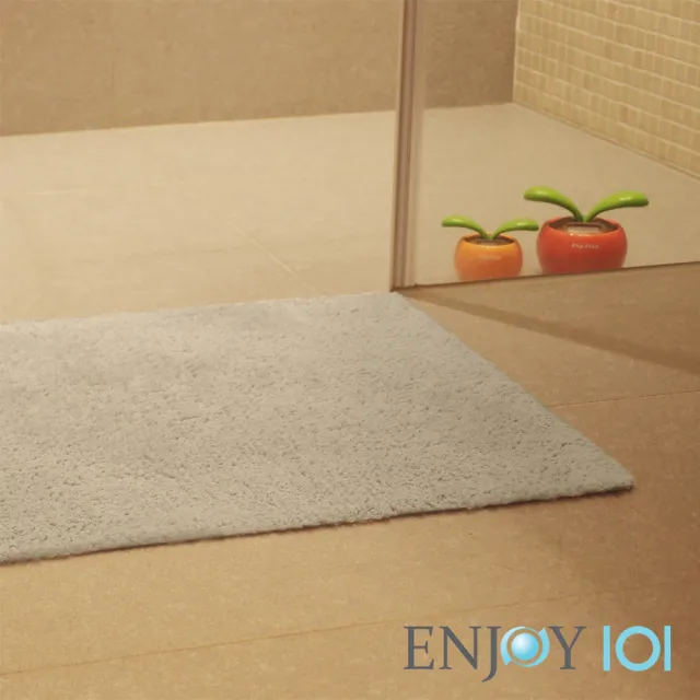 【ENJOY101】浴室吸水防滑地墊-升級款-60x45cm(矽膠布 抑菌 防水 止滑 安全 拼接 腳踏墊)