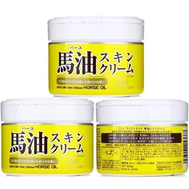 【日本Loshi】天然馬油潤膚乳霜 220gx6入組