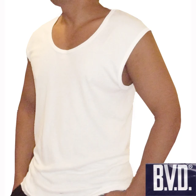 【BVD】6件組純棉型男寬肩背心(白M-2XL)