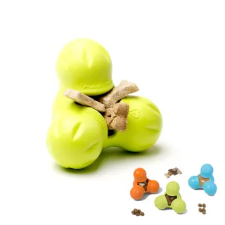 【West Paw】Tux耐咬藏食三角骨4英吋-S(中小型犬/狗玩具/耐咬/互動/益智/漏食/慢食/浮水/寵物玩具)