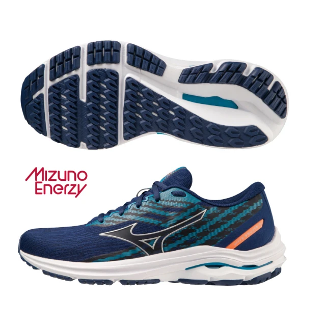 MIZUNO 美津濃 慢跑鞋 男鞋 運動鞋 緩震 ☆支撐型 WAVE EQUATE 7 藍 J1GC234853