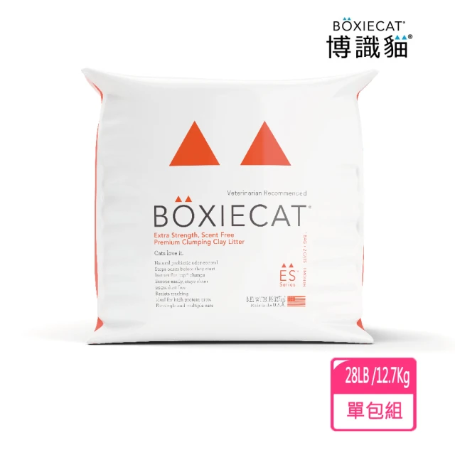 BOXIECAT 博識貓BOXIECAT 博識貓 無粉塵黏土貓砂-紅色益生菌加強 28LB(單包組/凝結型/黏土貓砂)