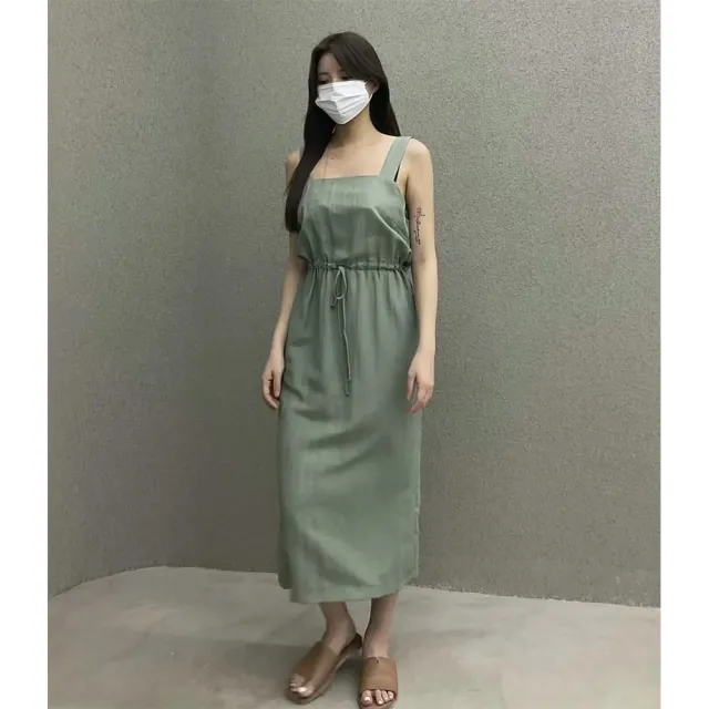 【SeasonsBikini】正韓製舒適寬肩長洋裝 -KK55(正韓寬肩長洋裝)
