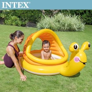 【INTEX】BABY小蝸遮陽幼兒戲水池145x102x74cm 53L 適用1-3歲(57124)