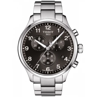 【TISSOT 天梭 官方授權】Chrono XL 韻馳系列都會計時腕錶-45mm 母親節 禮物(T1166171105701)