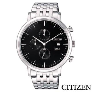 【CITIZEN 星辰】都會潮流風尚三眼計時石英腕錶(AN3610-55E)
