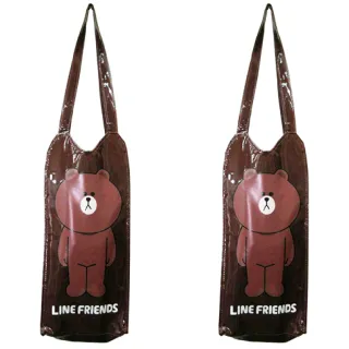 【LINE FRIENDS】熊大輕質防水水壺袋_冰霸杯適(二入)