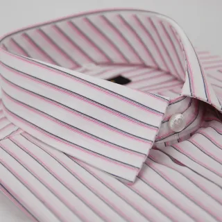 【金安德森】白底粉色線條長袖襯衫