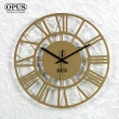 【OPUS 東齊金工】歐式鐵藝時鐘 / 靜音壁掛鐘 / 造型壁鐘(CL-ro02G 羅馬數字_古銅金)