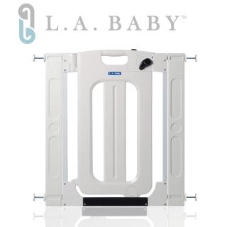 【L.A. Baby】雙向安全門欄/圍欄/柵欄純白/米黃色(贈兩片延伸件/純白色)