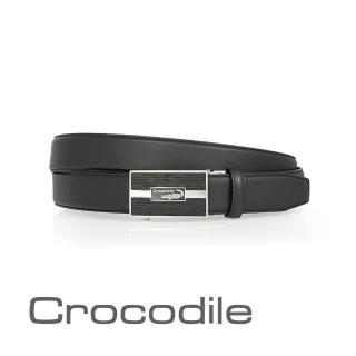 【Crocodile】Crocodile 鱷魚皮件 真皮自動扣皮帶 0101-42006-01(進口牛皮)