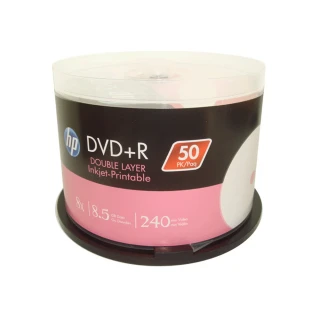 【HP 惠普】HP printable DVD+R DL 8X / 8.5GB 可列印式空白燒錄片 可超燒至8.7GB(100片)