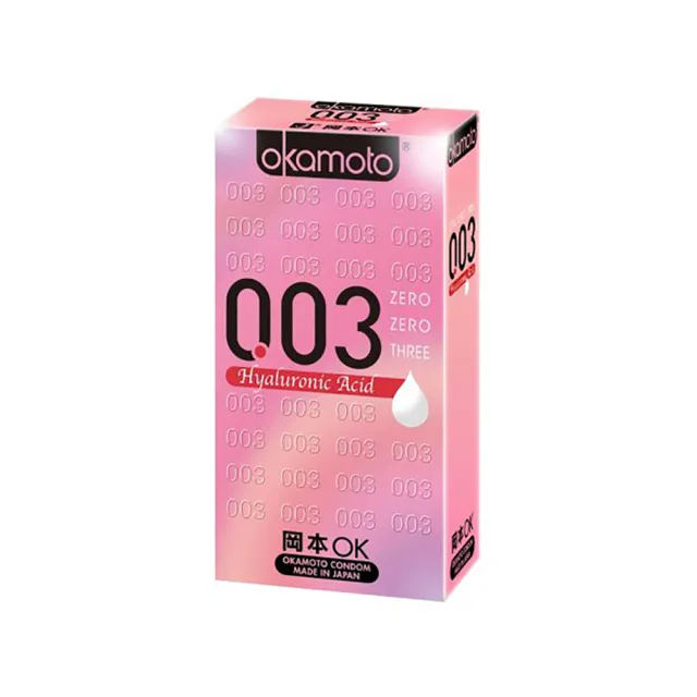 【Okamoto岡本】003玻尿酸極薄水潤保險套10入/盒
