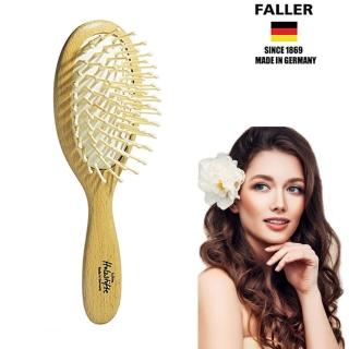 【FALLER德國芙樂森詠木香】德國製FSC大尺寸橢圓圓珠櫸木氣墊木齒梳(氣墊梳/梳頭按摩美容/幸福母親節)