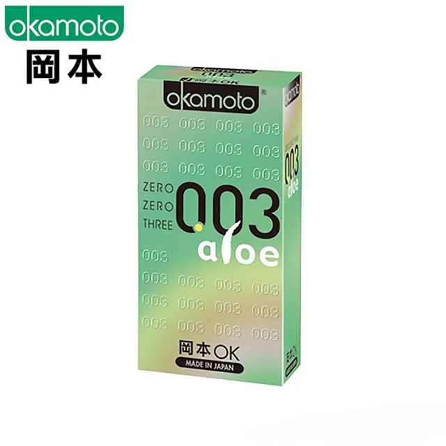 【Okamoto岡本】003蘆薈極薄極潤保險套10入/盒