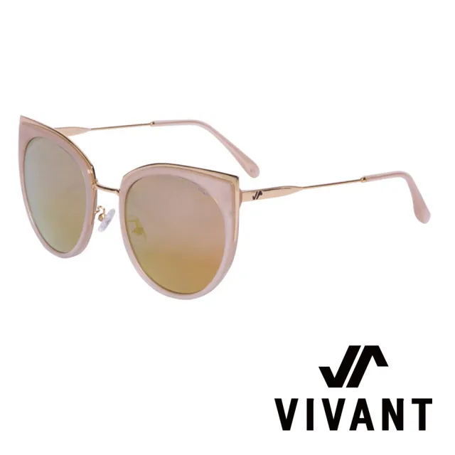 【VIVANT】愛戀系列金屬貓眼太陽眼鏡．棕(AMOUR C3)