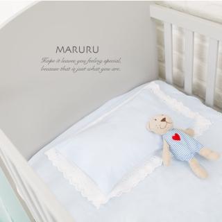 【MARURU】日本製嬰兒床單 嬰兒藍 70x120(日本製嬰兒寶寶baby床單/適用臺式60x120/日式70x120嬰兒床墊)