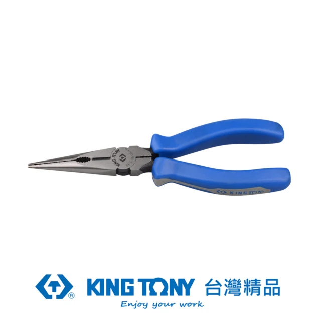 【KING TONY 金統立】專業級工具 日式尖嘴鉗 6-1/2英吋(KT6313-06)