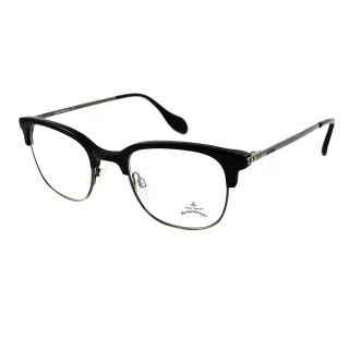 【Vivienne Westwood】英國Anglomania英倫簡約眉框設計光學眼鏡(黑 AN342M01)