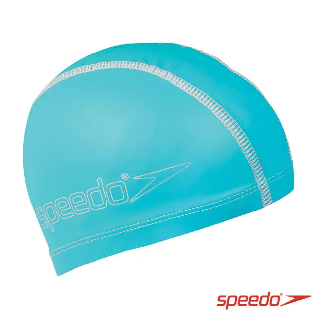 【SPEEDO】兒童合成泳帽 Pace(水藍)