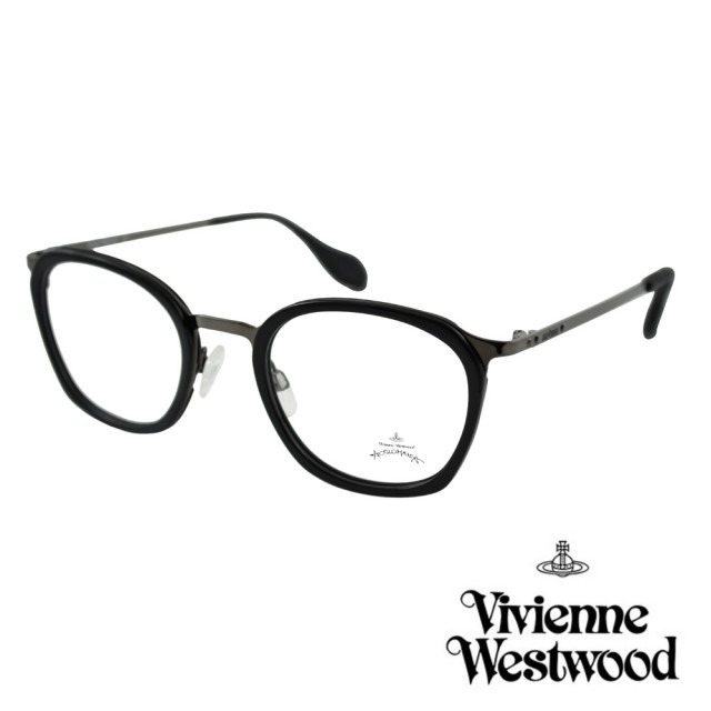 【Vivienne Westwood】英國Anglomania英倫簡約光學眼鏡(黑 AN347M01)