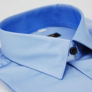 【金安德森】藍色窄版長袖襯衫
