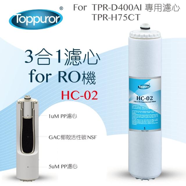 【Toppuror泰浦樂】3合1濾心forRO淨水機(HC-02)