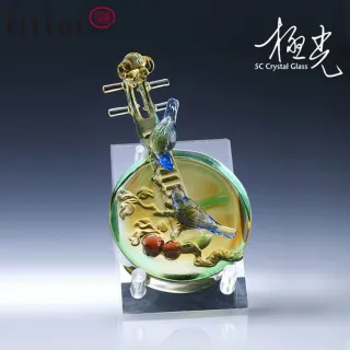 【tittot 琉園】彈琴說愛(送禮/琉璃/禮物/玻璃/水晶/藝術品/擺飾/禮贈/企業/)