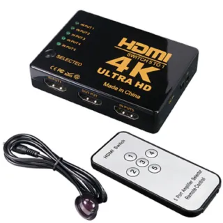 【伽利略】HDMI影音切換器 1.4b 5進1出+遙控器(H4501R)
