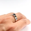 【寶石方塊】相依相偎天然1克拉黑藍寶石戒指-活圍設計