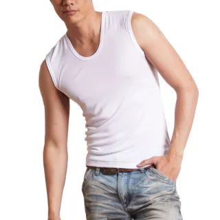 【PLAYBOY】5件組 純棉親膚羅紋無袖衫-速(寬肩/背心/男內衣)
