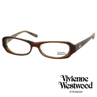 【Vivienne Westwood】英國薇薇安魏斯伍德經典LOGO造型光學鏡框(咖啡 VW176M02)