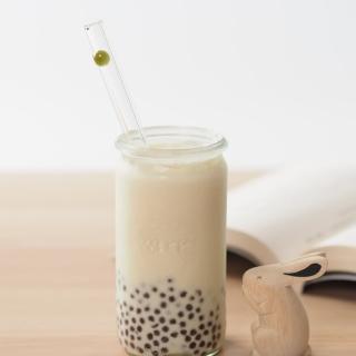 【美國strawesome】手工玻璃吸管/寬口直式(酪梨綠)
