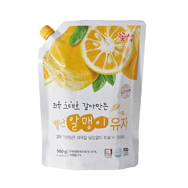 即期品【韓味不二】韓國 袋裝蜂蜜柚子茶 500g(2026.01.31)