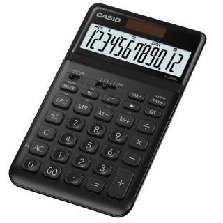 【CASIO 卡西歐】12位元璀璨晶耀桌上型計算機-宇宙黑(JW-200SC-BK)