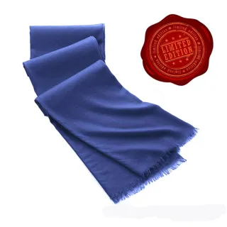 【5TH AVE】第五大道 400支紗  羊絨 圍巾 / 披肩(公爵藍)