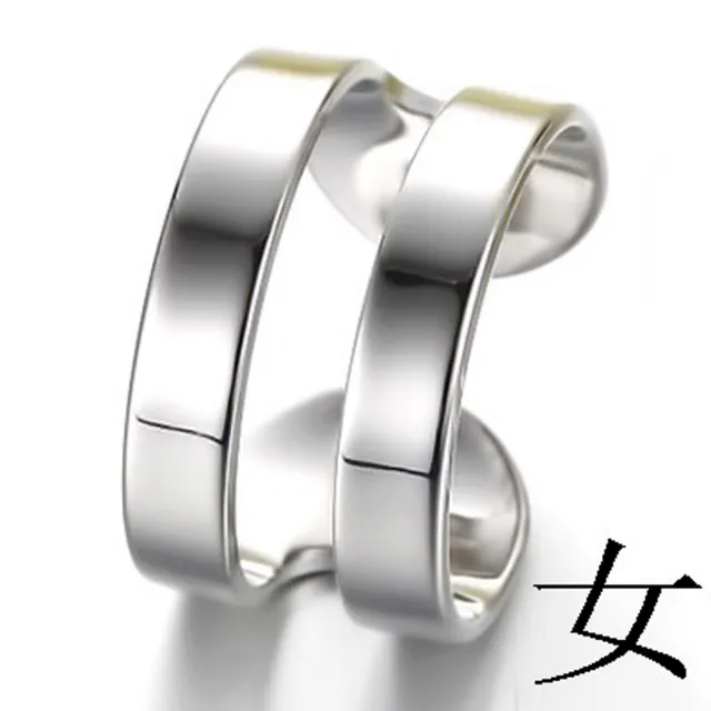 【I.Dear Jewelry】愛情條約-情侶男女玫瑰金層次線條可調節鍍銀戒指男女對戒(單戒)