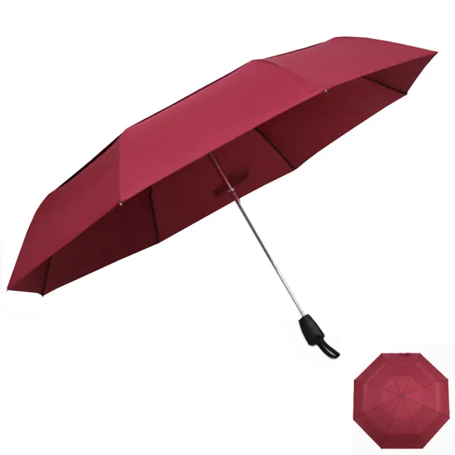 【PUSH! 好聚好傘】雙層加固傘布防風自動傘雨傘遮陽傘三摺傘(I29)